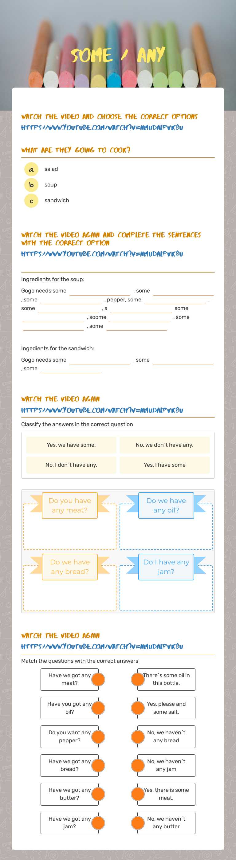 some / any worksheet preview image