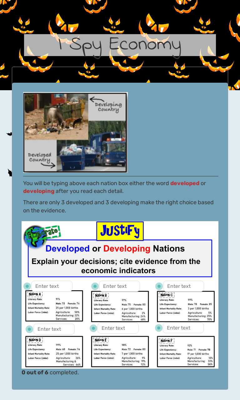 I Spy Economy worksheet preview image