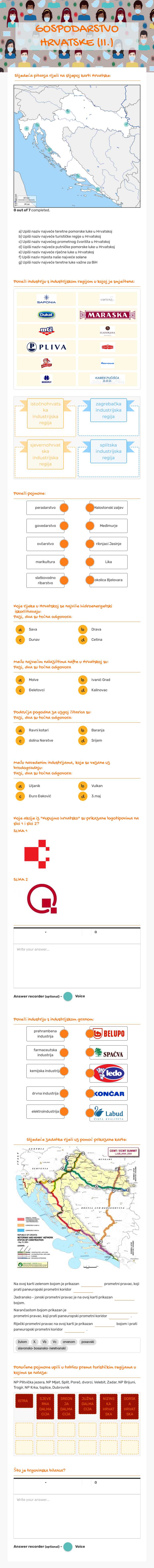 GOSPODARSTVO HRVATSKE (II.) worksheet preview image