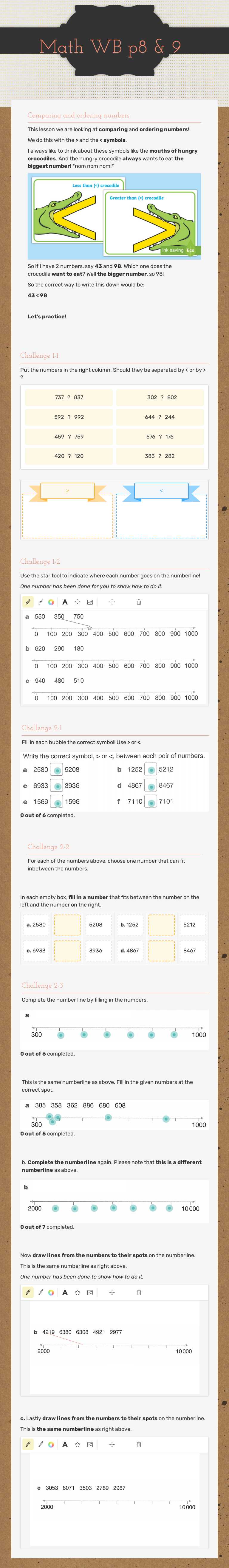 Math WB p8 & 9 worksheet preview image