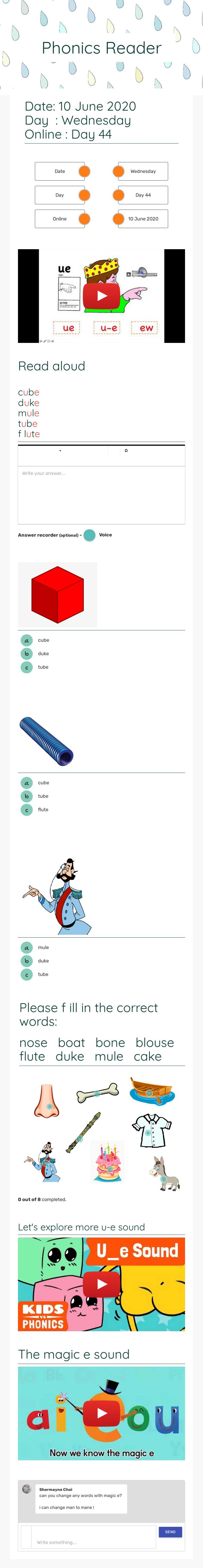 Phonics Reader worksheet preview image