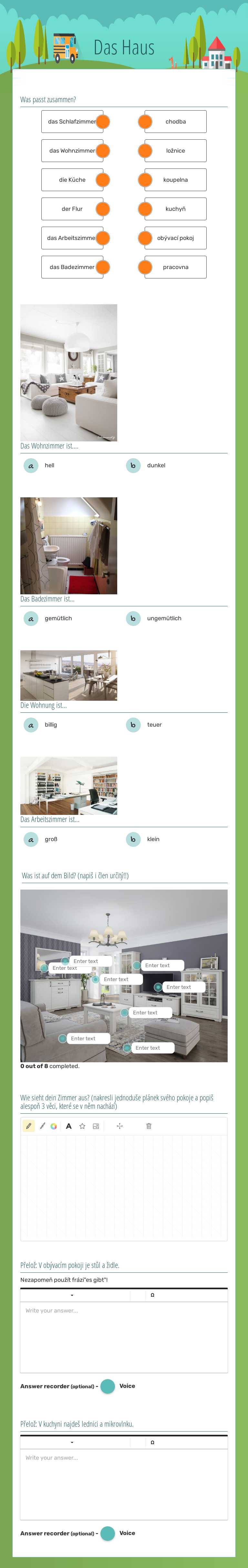 Das Haus worksheet preview image