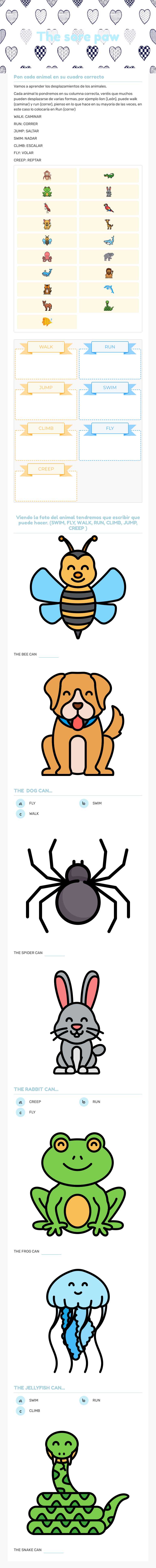 The sore paw worksheet preview image
