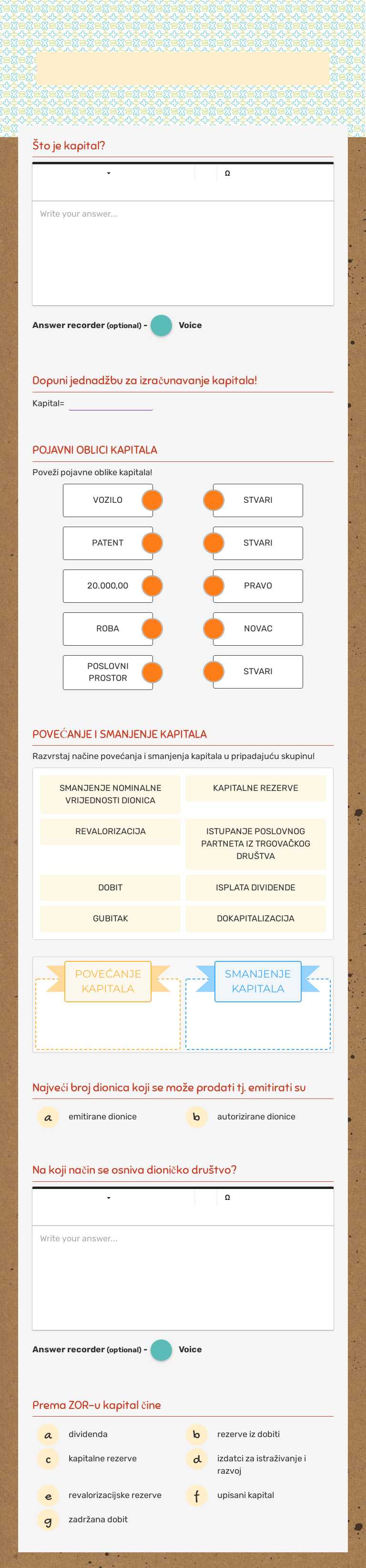 KAPITAL worksheet preview image
