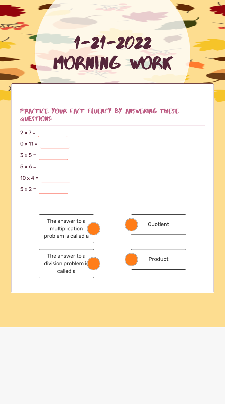 1-21-2022
Morning Work worksheet preview image