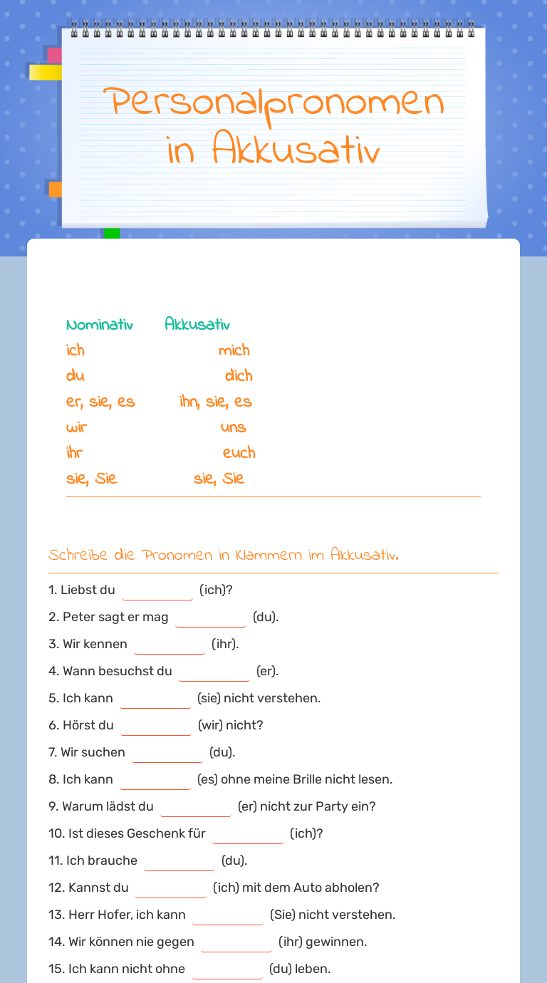 personalpronomen-in-akkusativ-interactive-worksheet-by-huss-ingrid