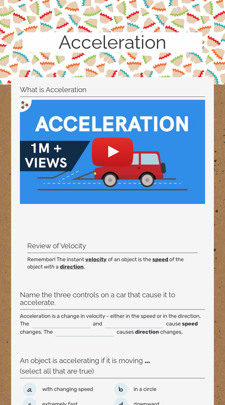 acceleration-interactive-worksheet-by-mary-white-wizer-me