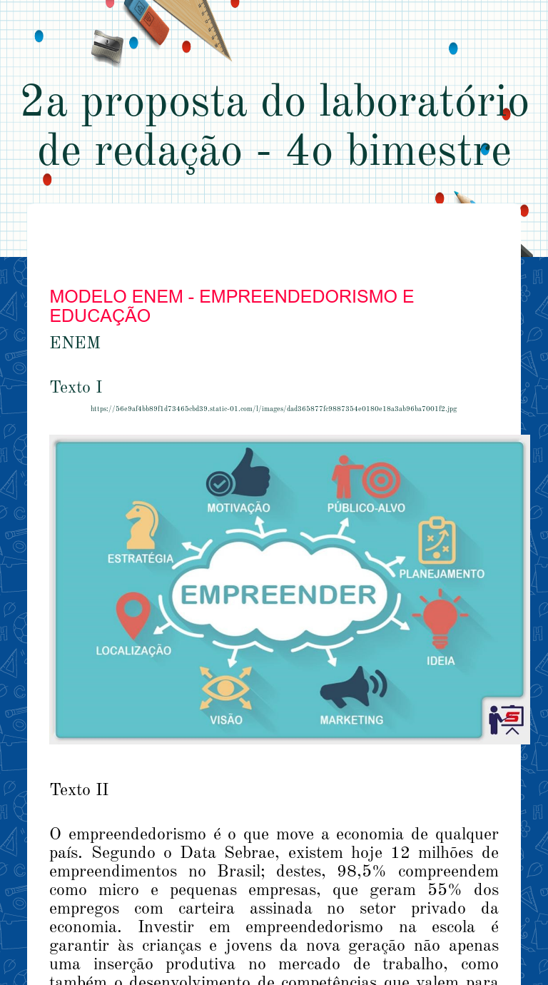 2a proposta do laboratório de redação - 4o bimestre worksheet preview image