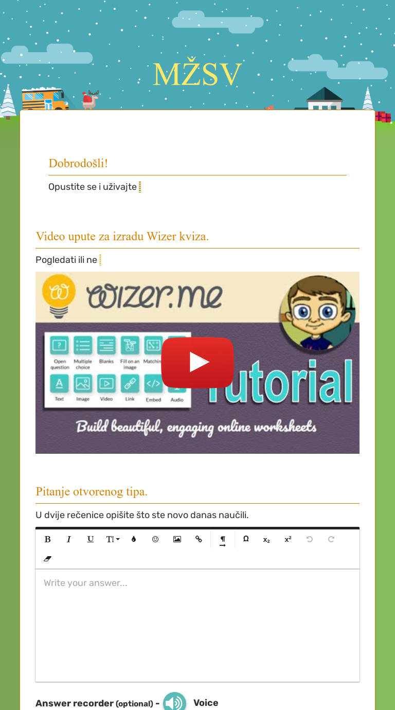 MŽSV Preschool worksheet preview
