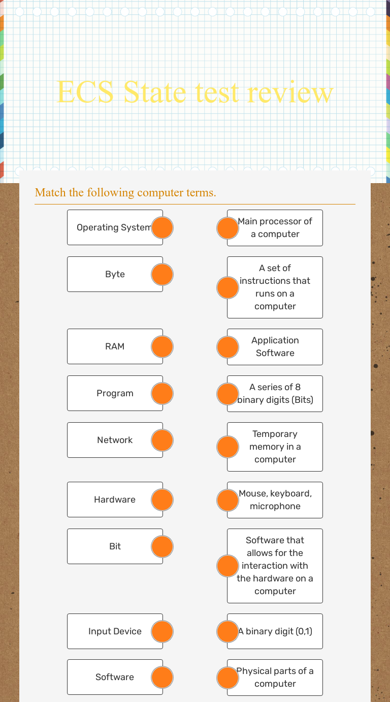 ECS State test review | Interactive Worksheet by Chad Beck | Wizer.me