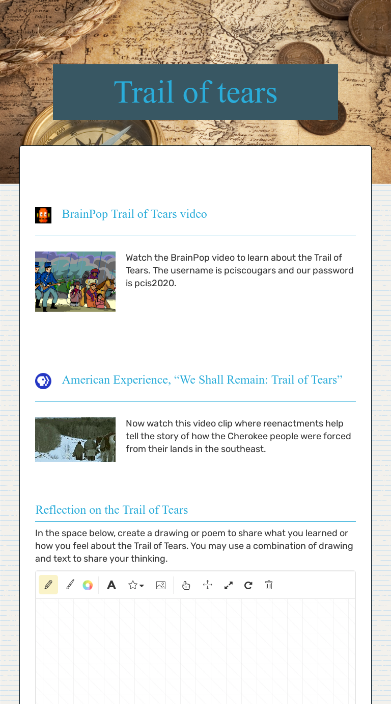 Trail of tears  Interactive Worksheet by Paige Edwards  Wizer.me With Trail Of Tears Worksheet