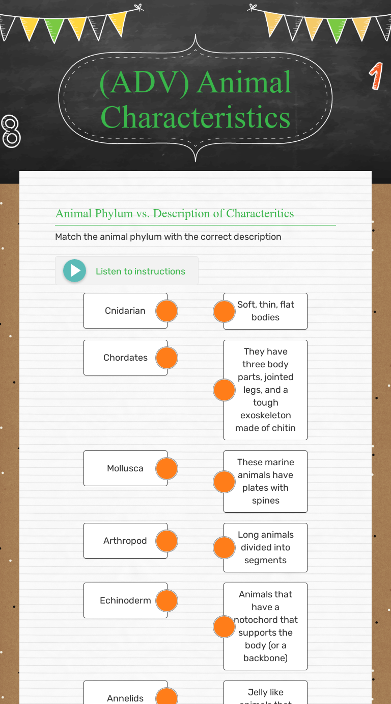(ADV) Animal Characteristics | Interactive Worksheet by Kirsten Dexter ...
