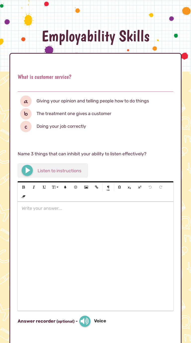 Employability Skills | Interactive Worksheet By Makayla Kim Thomas ...