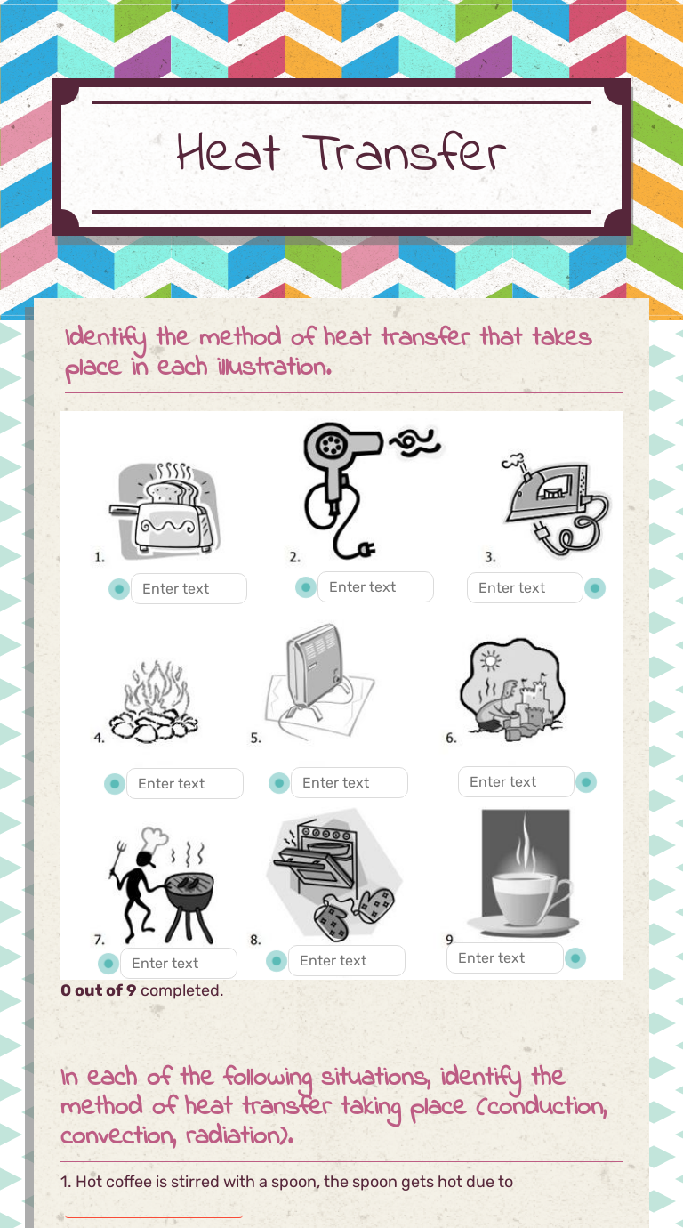 Heat Transfer Interactive Worksheet By Rebecca Mathews Wizer me