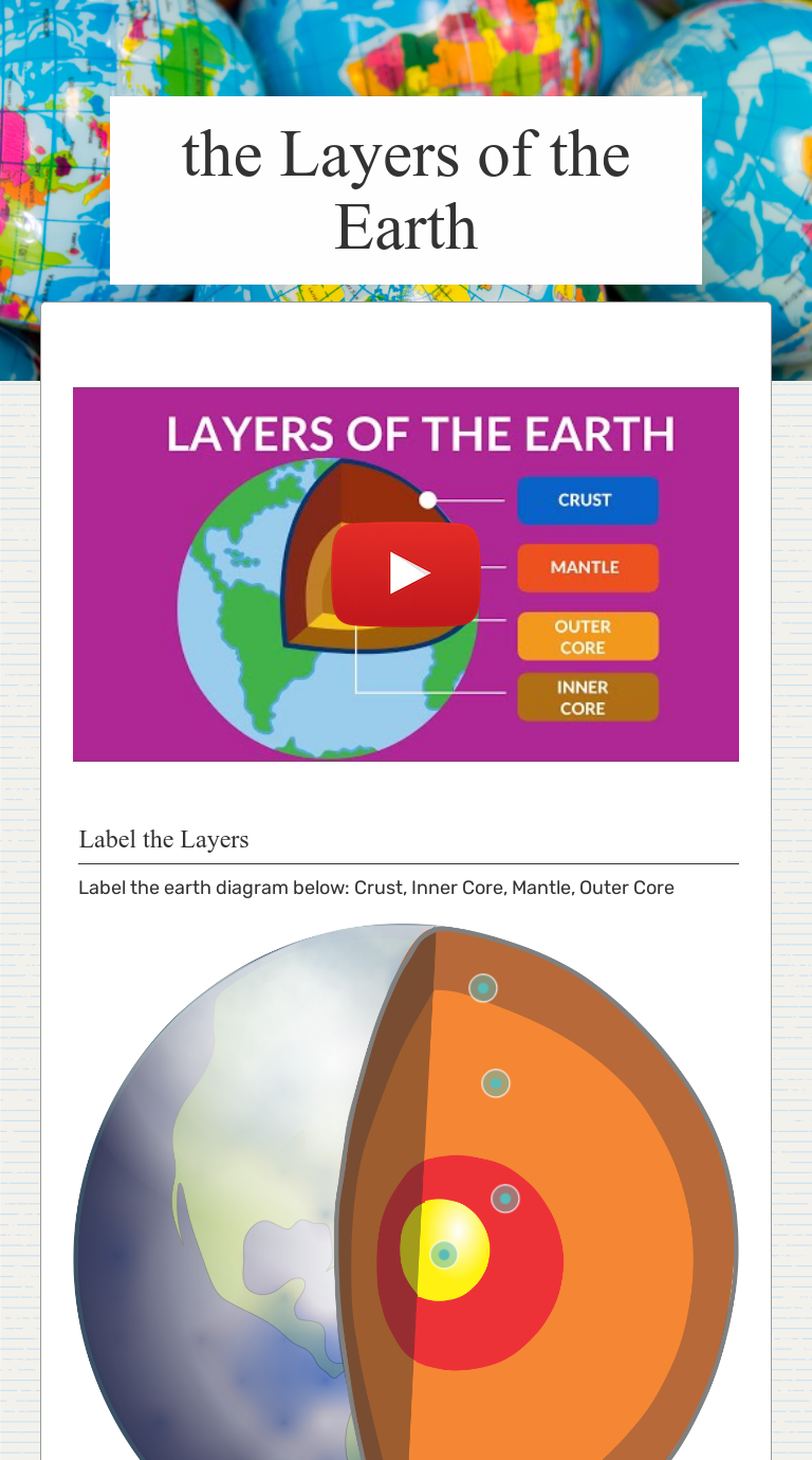 the Layers of the Earth | Interactive Worksheet by Jackie Gustin | Wizer.me