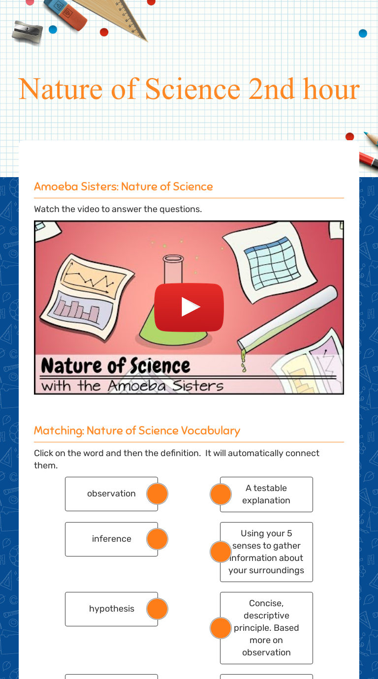 Nature of Science 21nd hour  Interactive Worksheet by Ben Throughout The Nature Of Science Worksheet