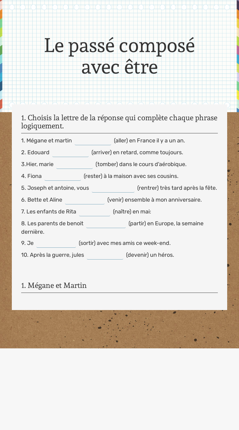 le-pass-compos-avec-tre-interactive-worksheet-by-jacques-nong