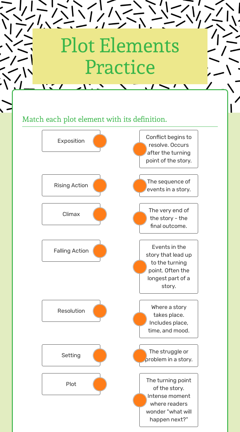 Plot Elements Practice Interactive Worksheet By Robyn Devine Wizer Me