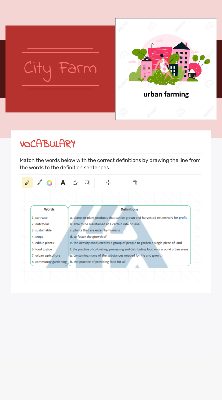 City Farm Other worksheet preview