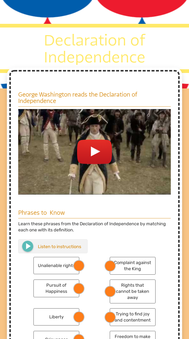 declaration of independence worksheet ap us history