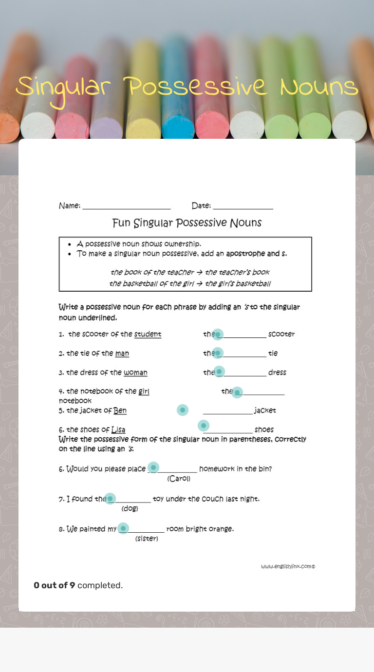 and singular, plural or possessive - ereadingworksheets, image size:768x1380