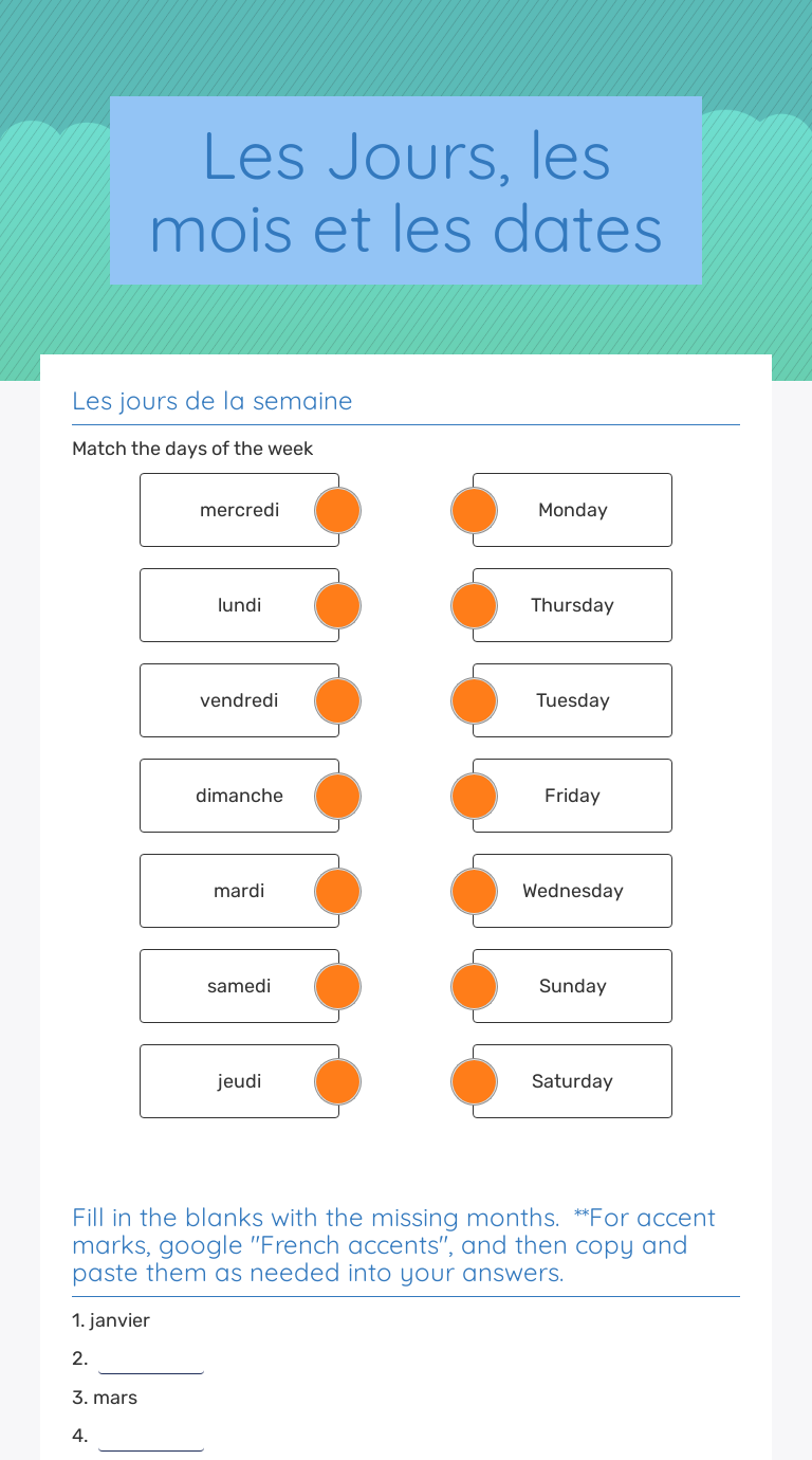 les-jours-les-mois-et-les-dates-interactive-worksheet-by-laith