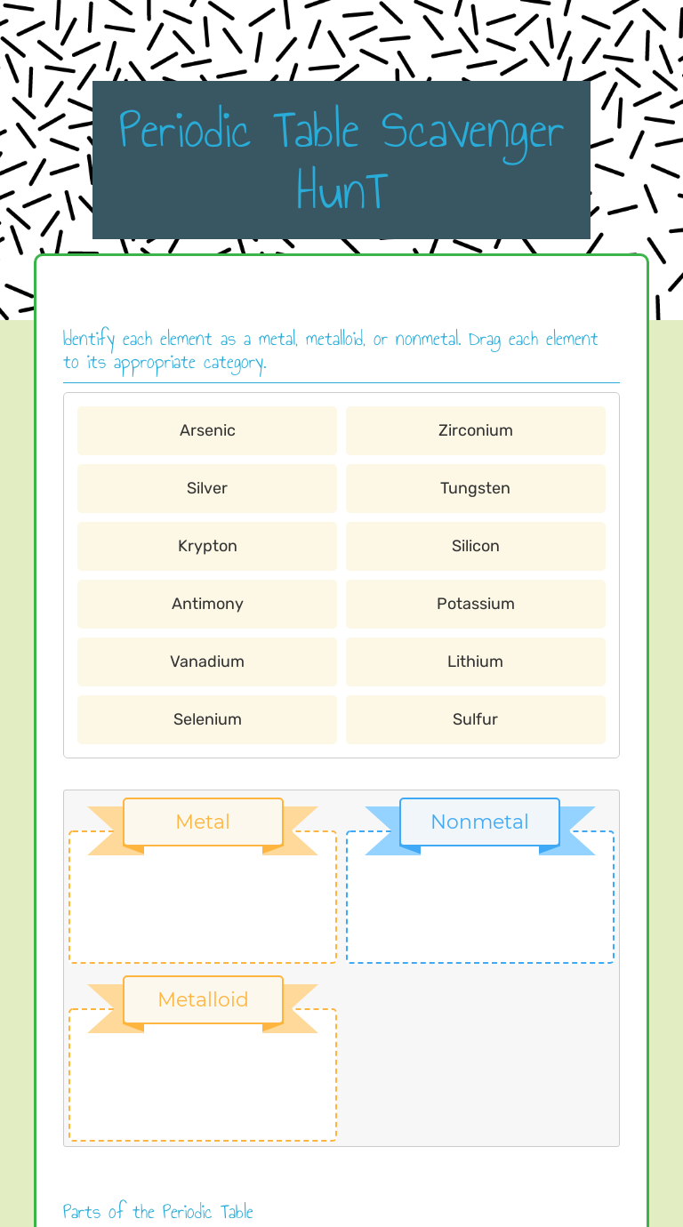 Periodic Table Scavenger Hunt Worksheet - Abhayjere.com