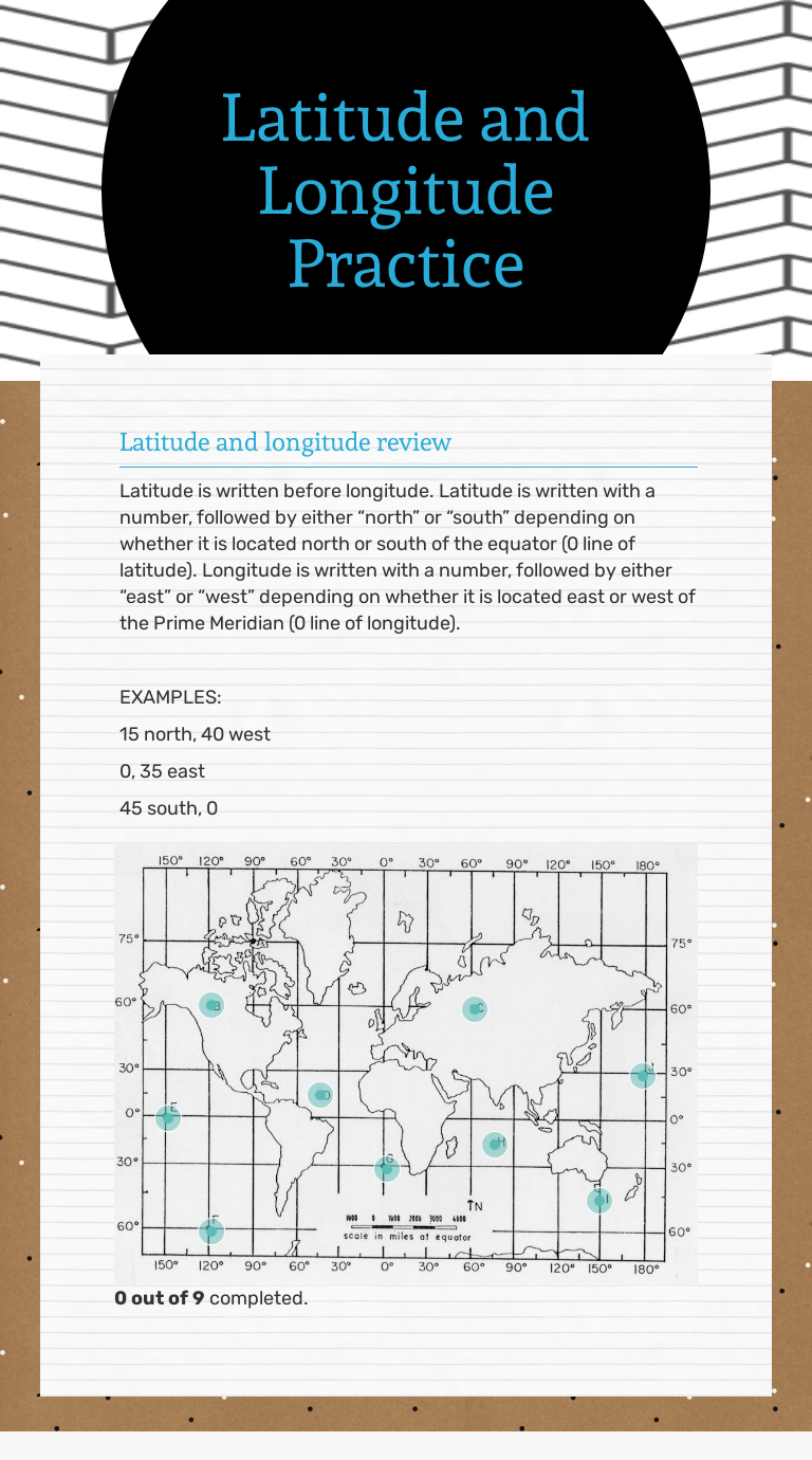 Latitude Longitude Practice Worksheet - Adriansonfifth