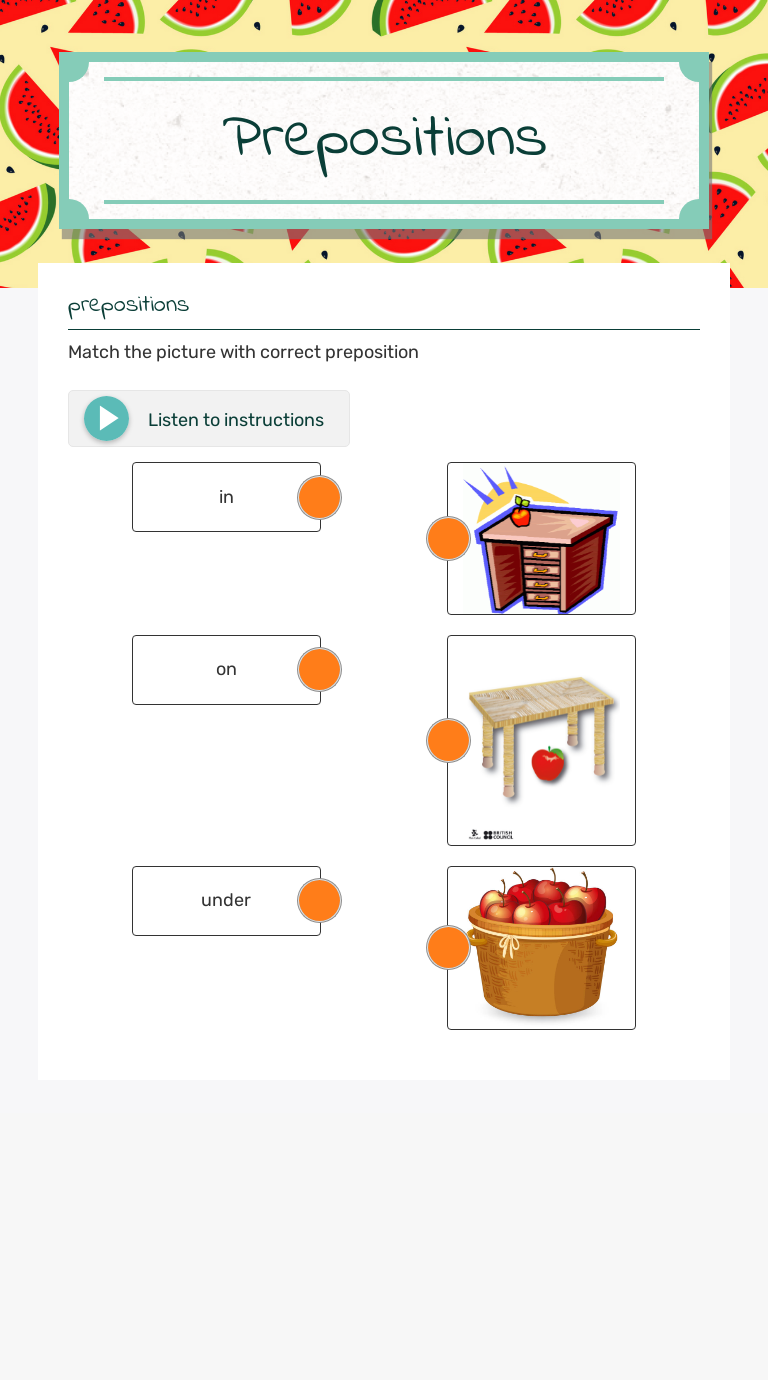 Prepositions worksheet preview