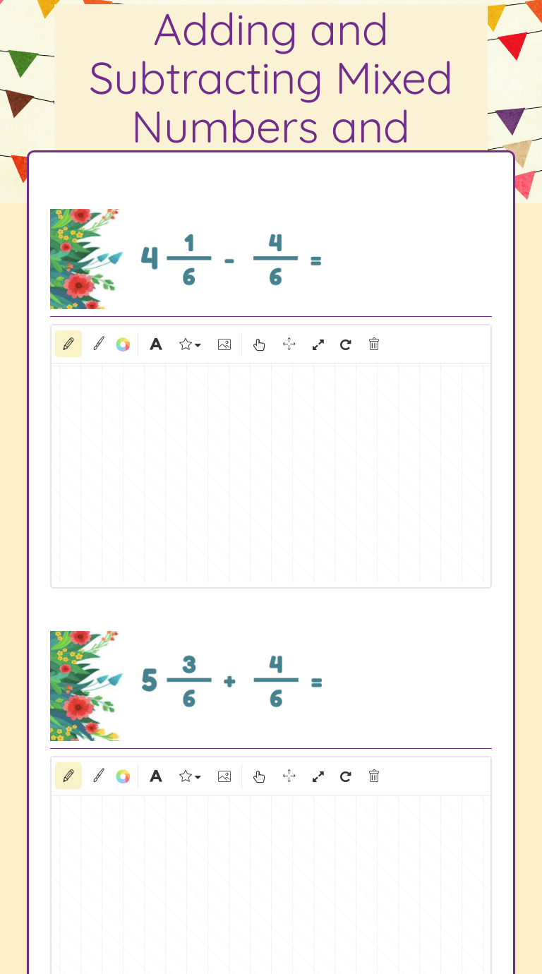 Adding And Subtracting Mixed Numbers And Fractions Interactive   MHiOYpB8P2AL