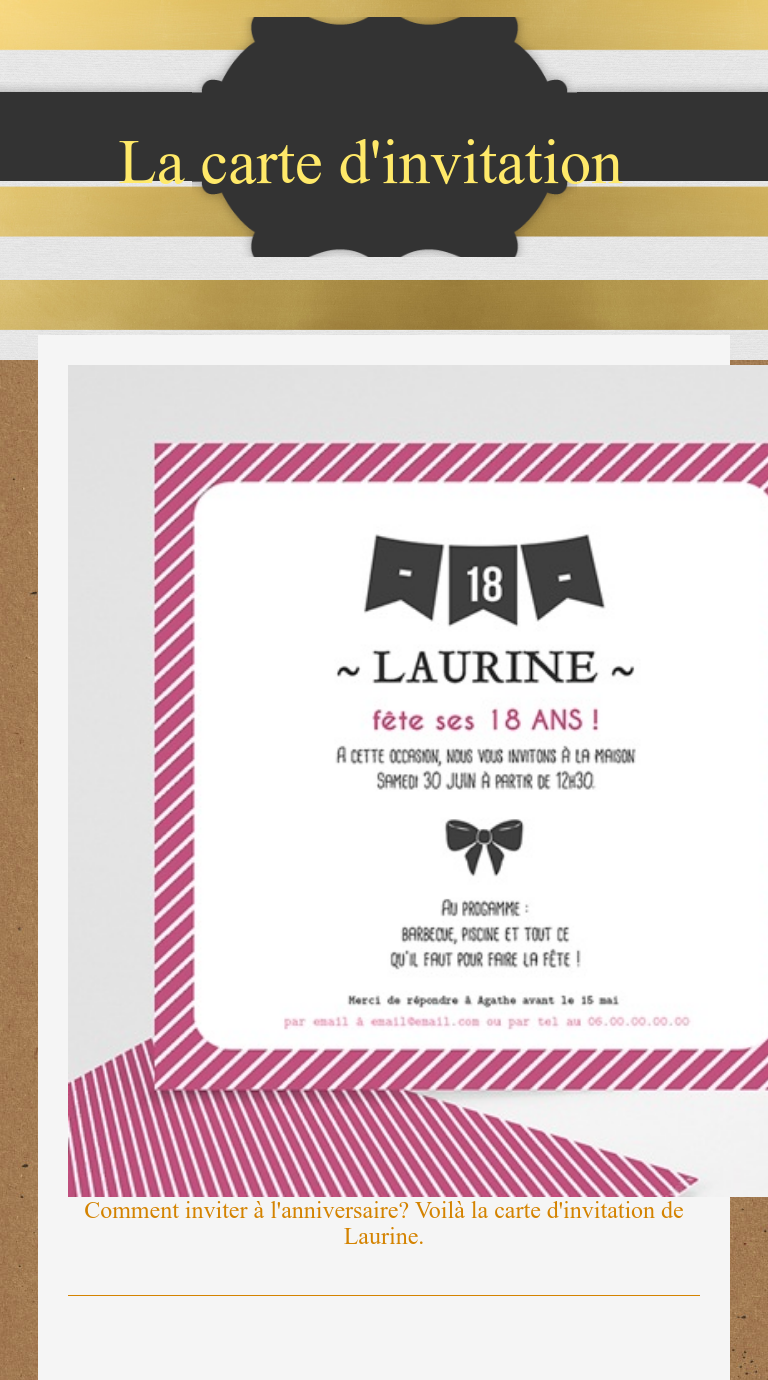 La Carte D Invitation Interactive Worksheet By Joanna Roginska Wizer Me