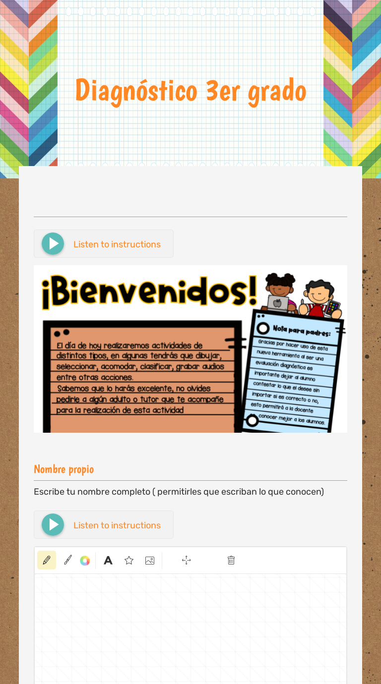 Diagnóstico            
        3er grado worksheet preview image