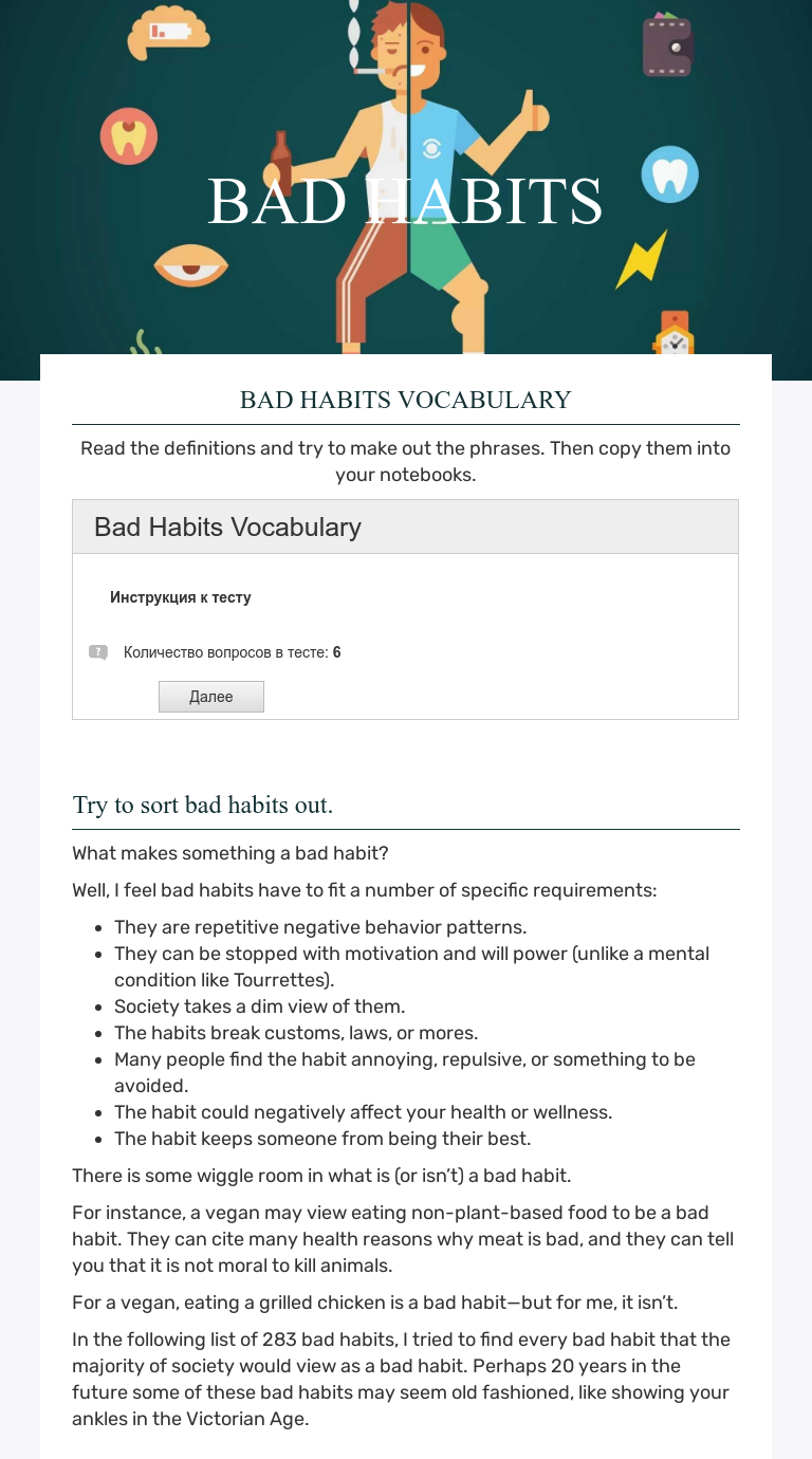 bad-habits-interactive-worksheet-by-alla-osipenko-wizer-me