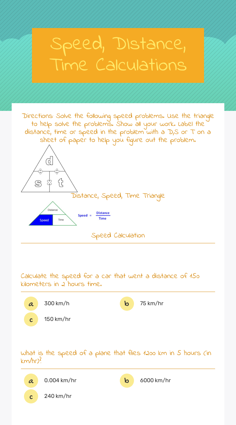 speed-distance-time-calculations-interactive-worksheet-by-terica