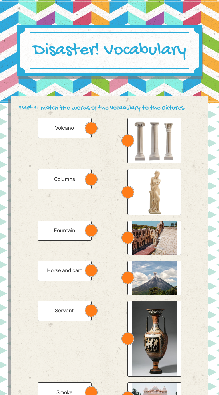 Disaster! Vocabulary worksheet preview image