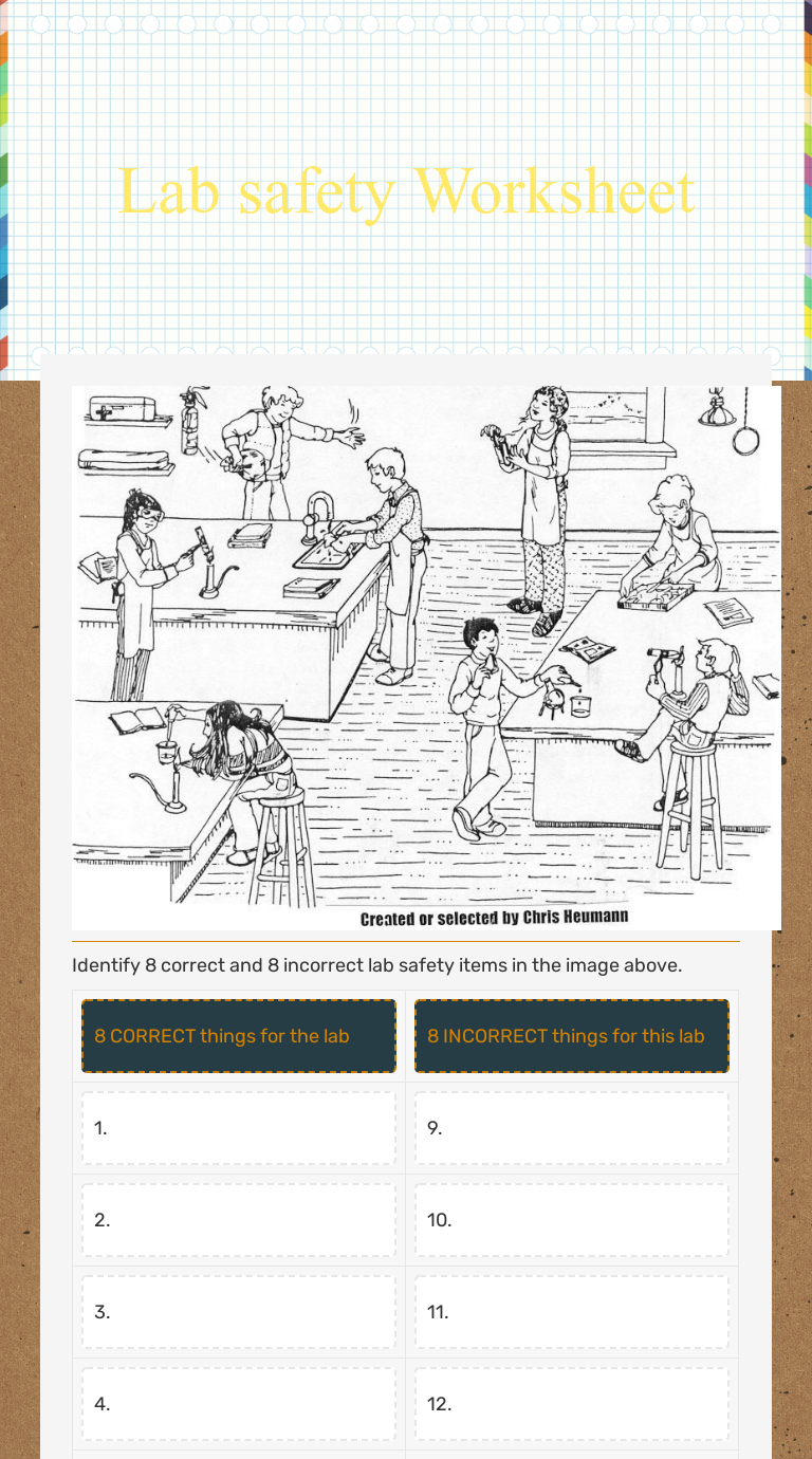 Lab Safety Worksheet Answers E Street Light