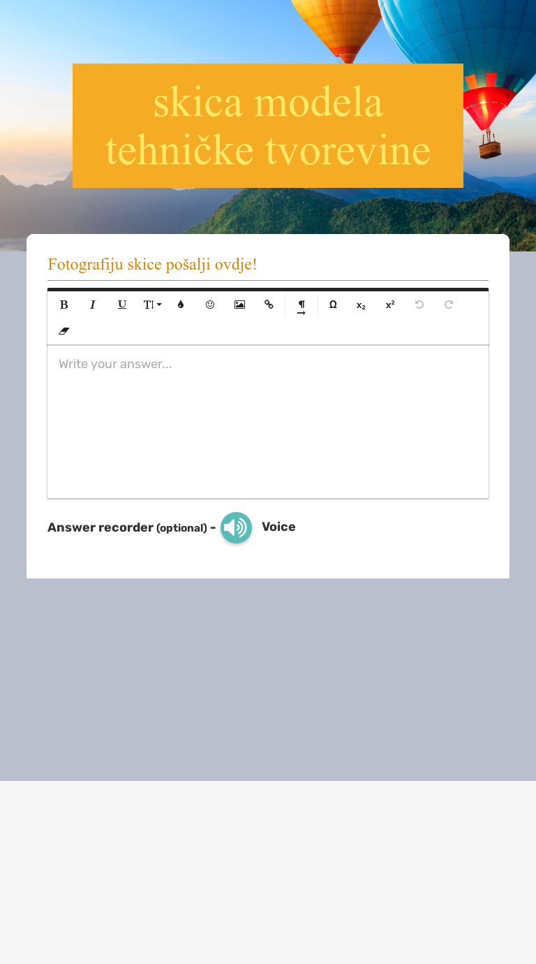 skica modela tehničke tvorevine Grade 6 worksheet preview