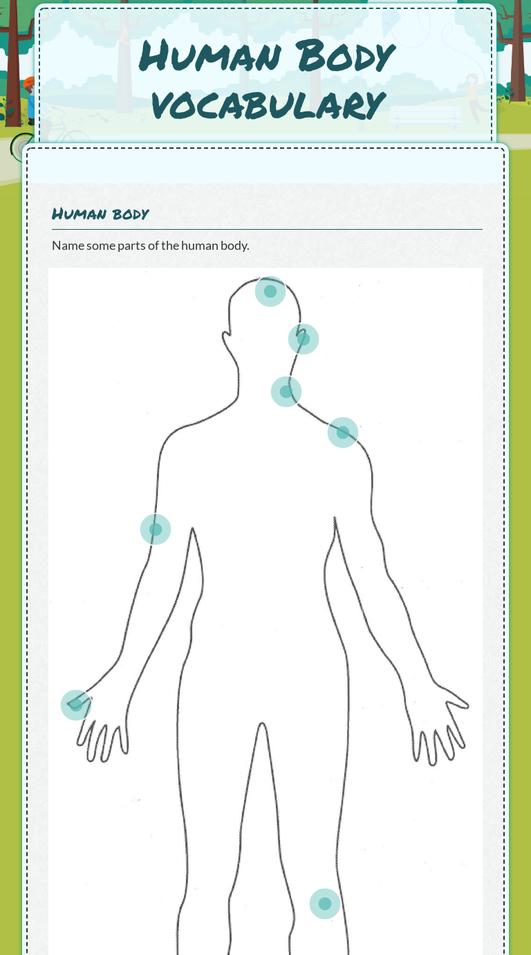 human body vocabulary interactive worksheet by ana paula pinto wizerme