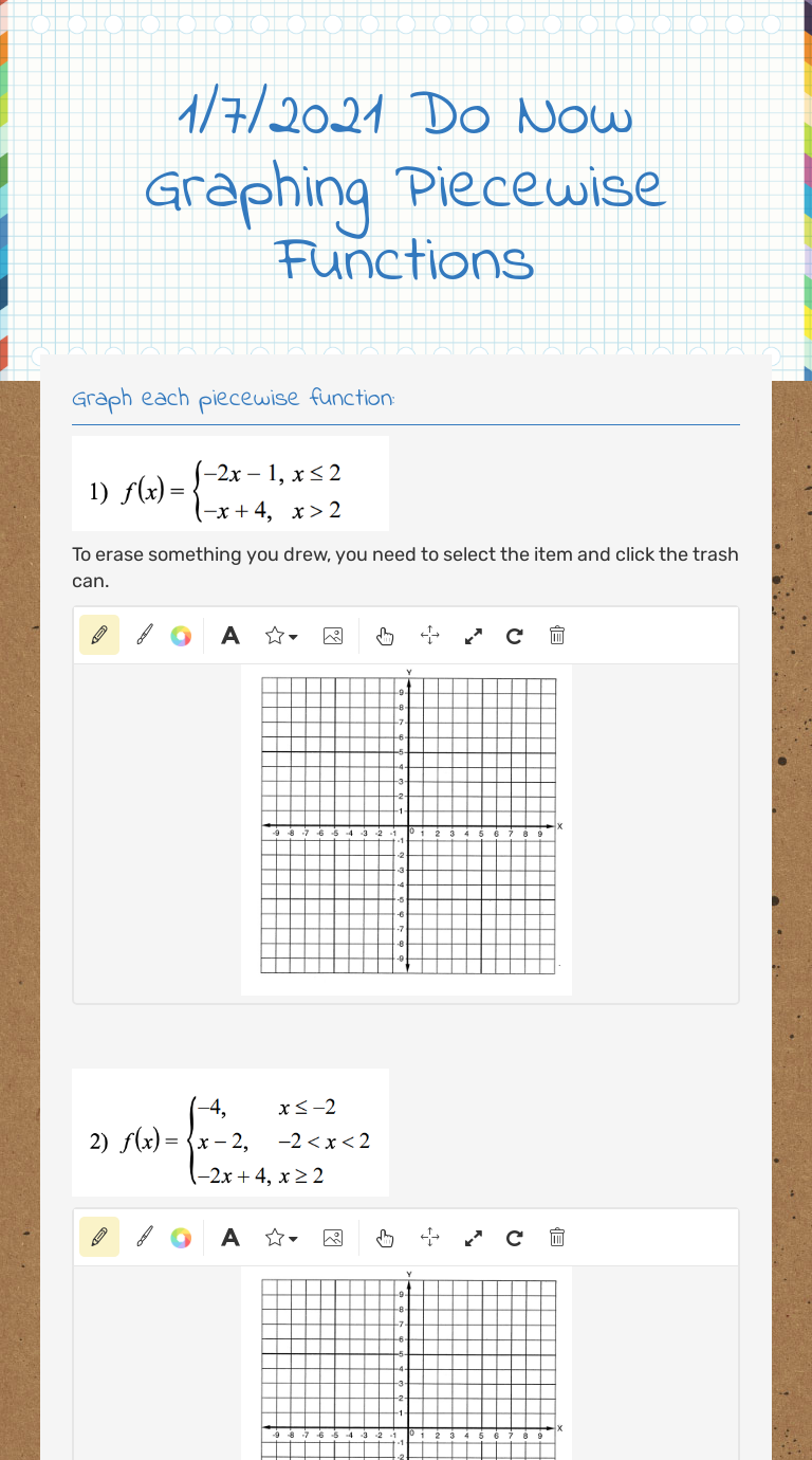 25/25/20225 Do Now Graphing Piecewise Functions  Interactive With Graphing Piecewise Functions Worksheet