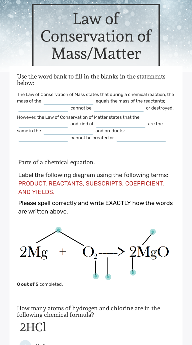 What Does Conservation Of Mass Matter Mean To You