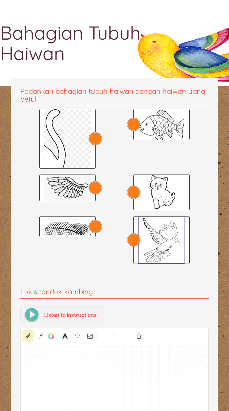 Bahagian Tubuh Haiwan worksheet preview image