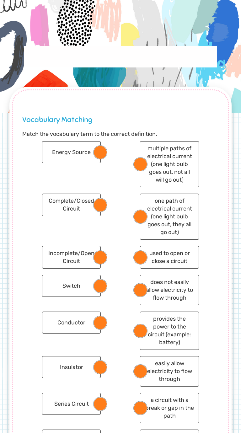 electrical circuits review interactive worksheet by jamie hembree wizer me