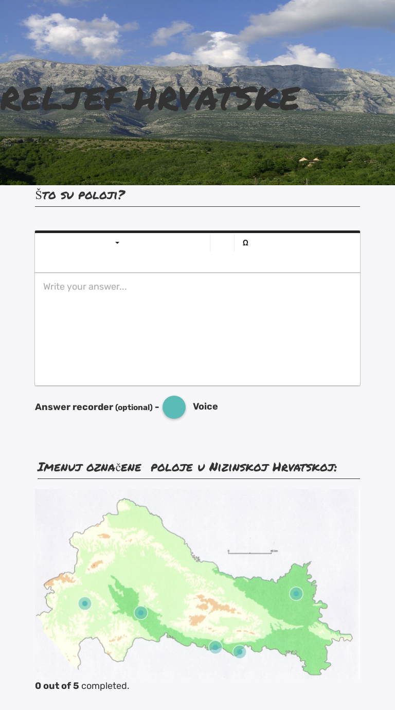 RELJEF HRVATSKE worksheet preview image