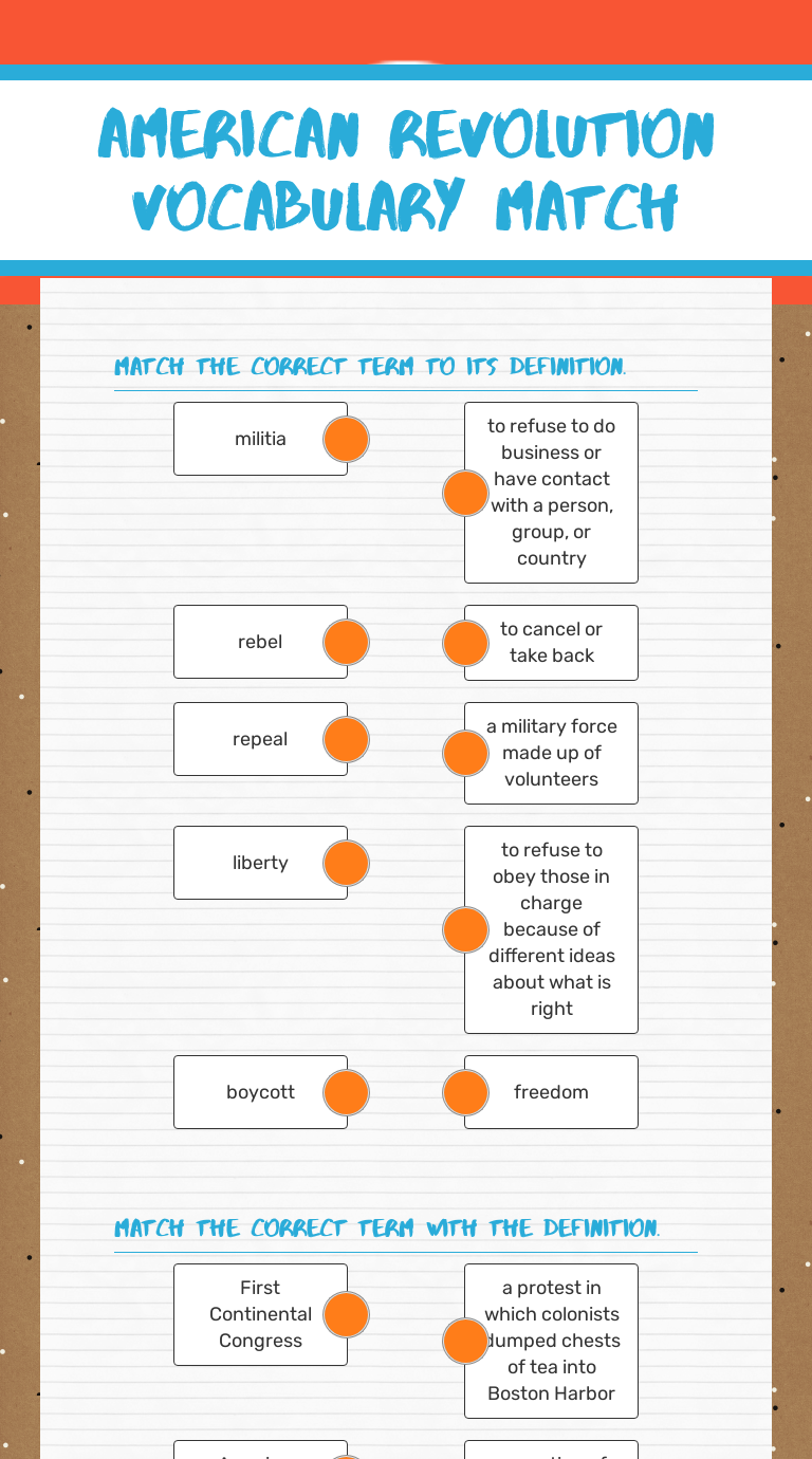 american-revolution-vocabulary-match-interactive-worksheet-by