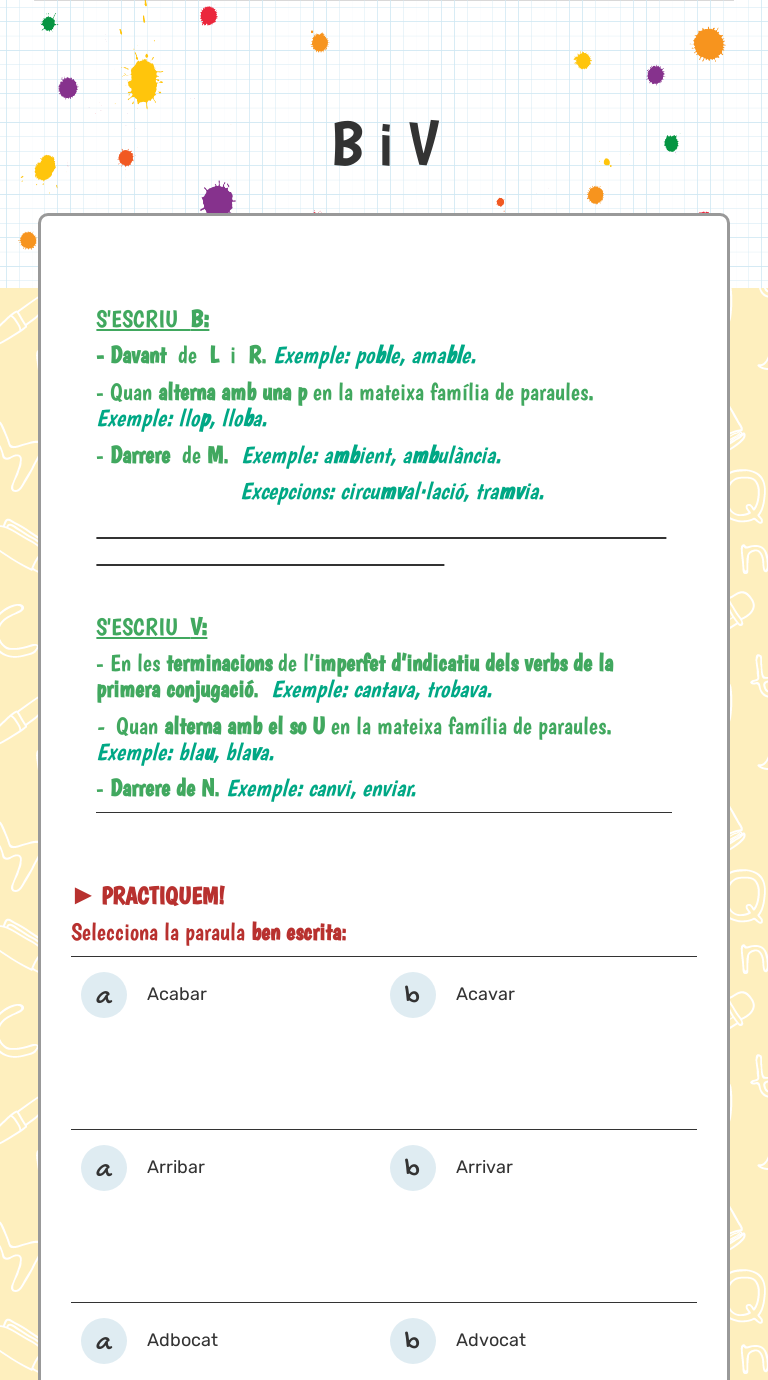 LA ESSA SORDA I    LA ESSA SONORA Grade 6 worksheet preview