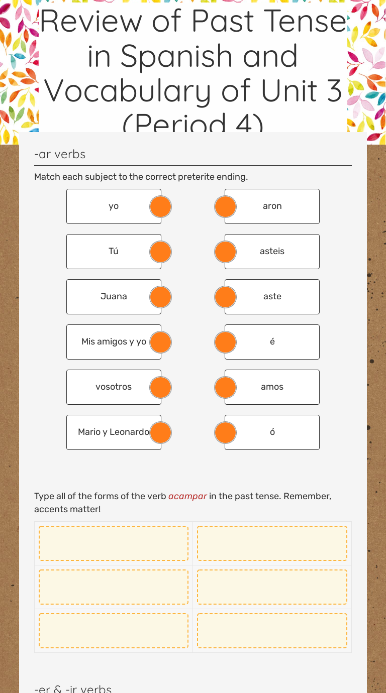 Past Tense In Spanish Translation