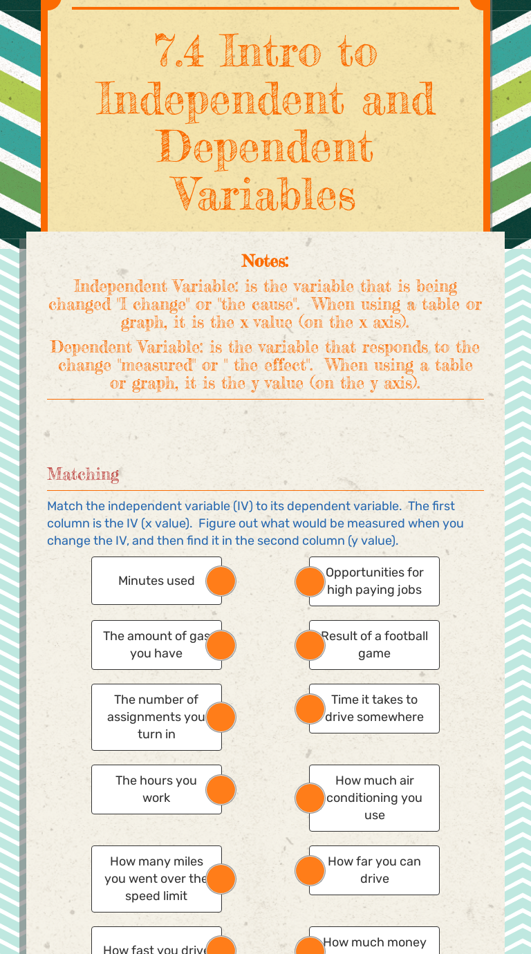 7.4 Intro to Independent and Dependent Variables | Interactive ...