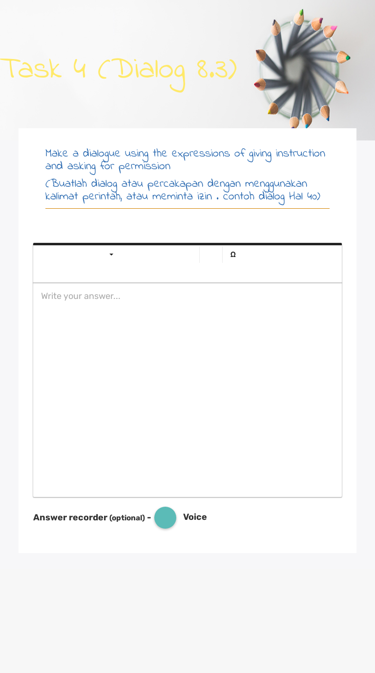 Task 4 (Dialog 8.3) worksheet preview