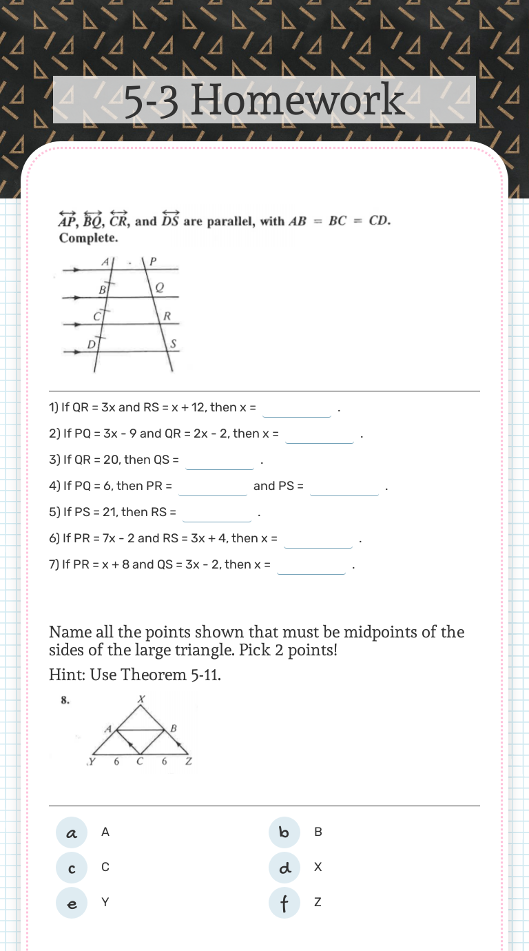 5 3 Homework Interactive Worksheet By Jennifer Stoneking Wizer Me