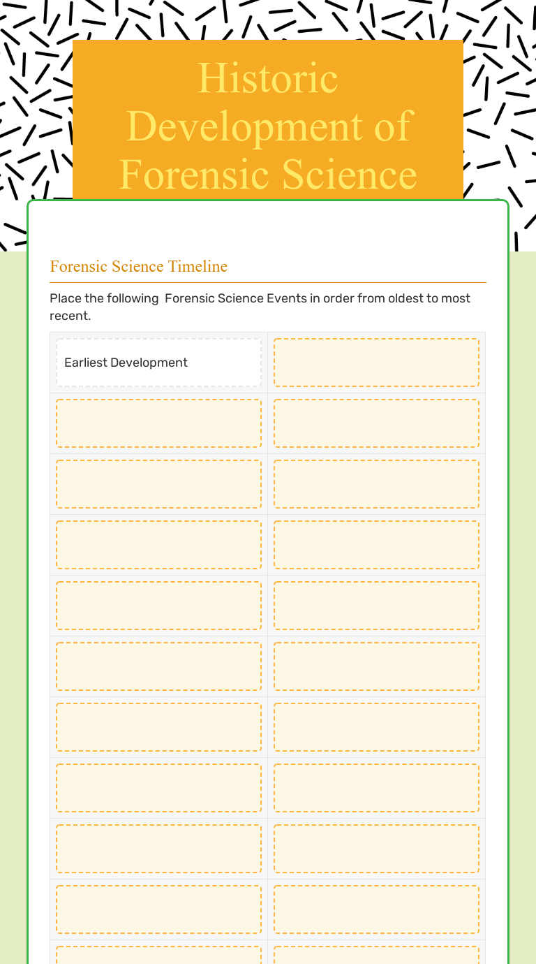 Historic Development Of Forensic Science Interactive Worksheet By Ashley Taylor Wizer Me